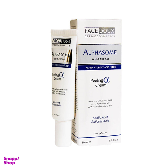 کرم لایه بردار فیس دوکس (Face Doux) مدل Alphasome %10 حجم 30 میلی‌ لیتر