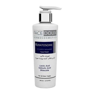 ژل شستشو صورت فیس دوکس (Face Doux) سری Keratosome مناسب انواع پوست حجم 200 میلی‌ لیتر