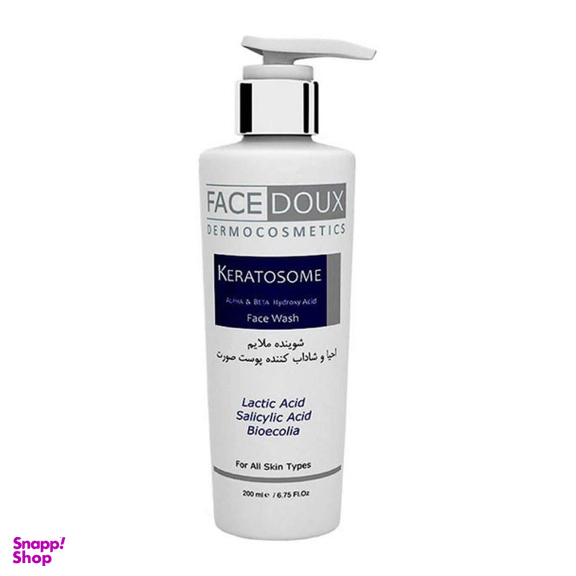 ژل شستشو صورت فیس دوکس (Face Doux) سری Keratosome مناسب انواع پوست حجم 200 میلی‌ لیتر