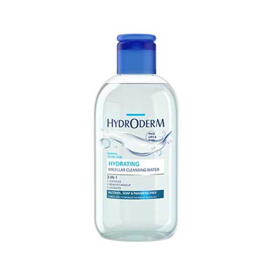 میسلار واتر هیدرودرم (Hydroderm) مدل 3در1 مناسب چشم و لب پوست خشک 1 عددی حجم 250 میلی لیتر