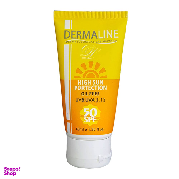 ضد آفتاب اس پی اف-50 درمالاین (Dermaline) فاقد چربی وزن 40 گرم