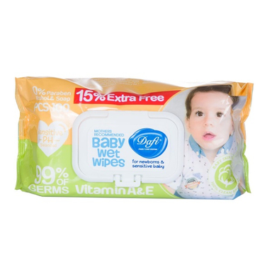 دستمال مرطوب کودک دافی مدل EX1 بسته 100 عددی