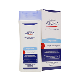 لوسیون شوینده و مرطوب کننده بدن آردن (Ardene) مدل Atopia Dry Relief مناسب پوست خیلی خشک حاوی 5% اوره وزن 250 گرم