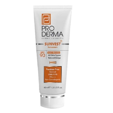 کرم ضد آفتاب پرودرما (Pro Derma) مدل 90 Sunvest حجم 40 میلی لیتر