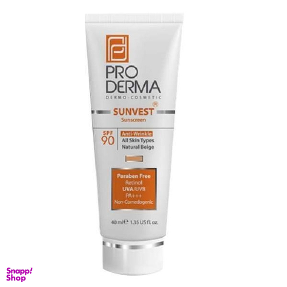 کرم ضد آفتاب پرودرما (Pro Derma) مدل 90 Sunvest حجم 40 میلی لیتر