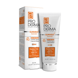 کرم ضد آفتاب پرودرما (Pro Derma) مدل 90 Sunvest حجم 40 میلی لیتر