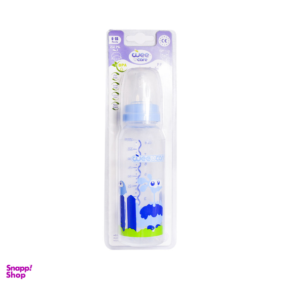 بطری وی کر (Wee care) مدل پروپیلن دهانه استاندارد کد B326 حجم 250 میلی لیتر
