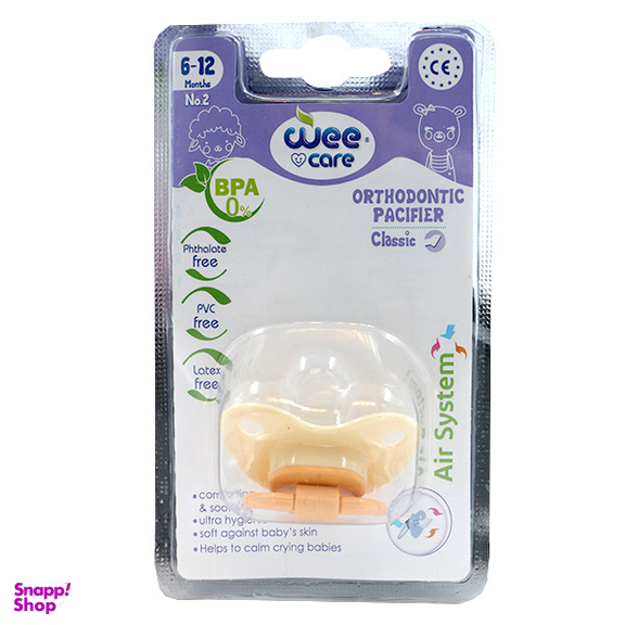 پستانک ارتودنسی وی کر (Wee care) مدل مات سایز 2 کد پی 119 کلاسیک