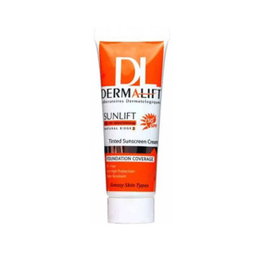 کرم ضد آفتاب درمالیفت (Dermalift) مناسب پوست چرب با spf 50 رنگی شماره 2 حجم 40 گرم