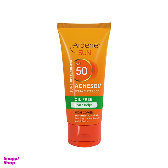 کرم ضد آفتاب آردن (Ardene) SPF 50 فاقد چربی رنگی حجم 50 گرم