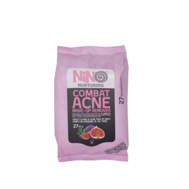 دستمال مرطوب پاک کننده آرایش ضد جوش نینو 27 عددی