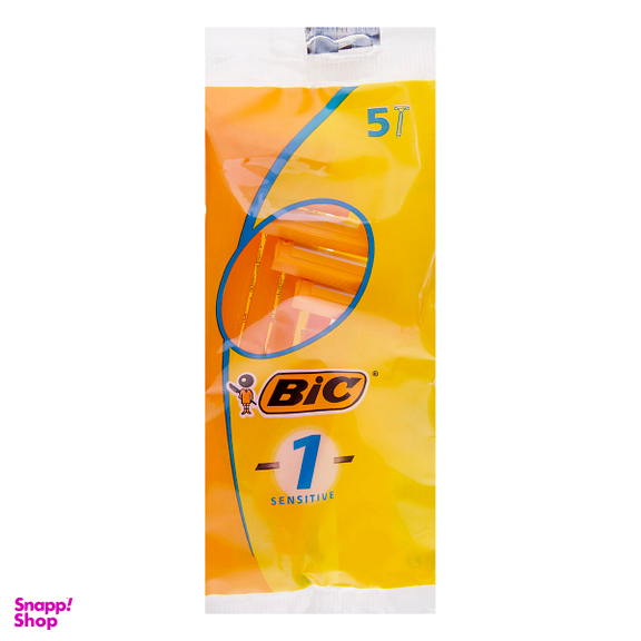 تیغ بیک (Bic) یک لبه مخصوص پوست های حساس بسته 5 عددی