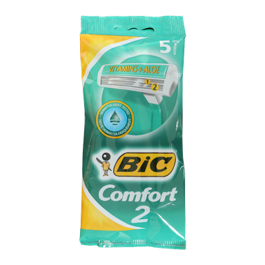 تیغ بیک (Bic) دو لبه مخصوص پوست های حساس بسته 5 عددی