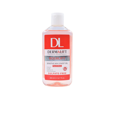 ژل شستشوی پوست درمالیفت (Dermalift) مدل رزالیفت مناسب پوست حساس حجم 200 میلی لیتر