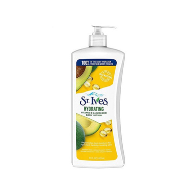 لوسیون آبرسان بدن سینت ایوز (St Ives)حاوی عصاره آووکادو و ویتامین E حجم 621 میلی لیتر