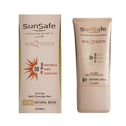 کرم ضد آفتاب سان سیف (Sun safe) مدل MAQUISUN N20 رنگ بژ طبیعی حجم 40 میلی‌‌ لیتر