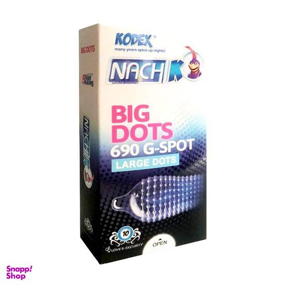 کاندوم ناچ کدکس (Nach Kodex) مدل Big Dots بسته 10 عددی