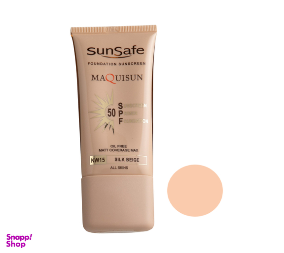 کرم ضد آفتاب سان سیف (Sun safe) مدل MAQUISUN NW15 رنگ بژ ابریشمی حجم 40 میلی‌‌لیتر