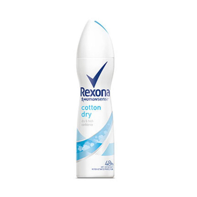 اسپری پودری بدن زنانه رکسونا (Rexona) مدل Cotton Dry حجم 200 میلی لیتر