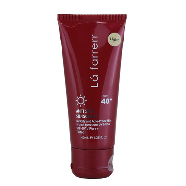 کرم ضد آفتاب و ضد لک رنگی لافارر (Lafarrerr) مدل Oily And Acne-Prone Light حجم 40 میلی‌‌ لیتر
