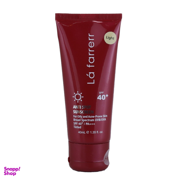 کرم ضد آفتاب و ضد لک رنگی لافارر (Lafarrerr) مدل Oily And Acne-Prone Light حجم 40 میلی‌‌ لیتر