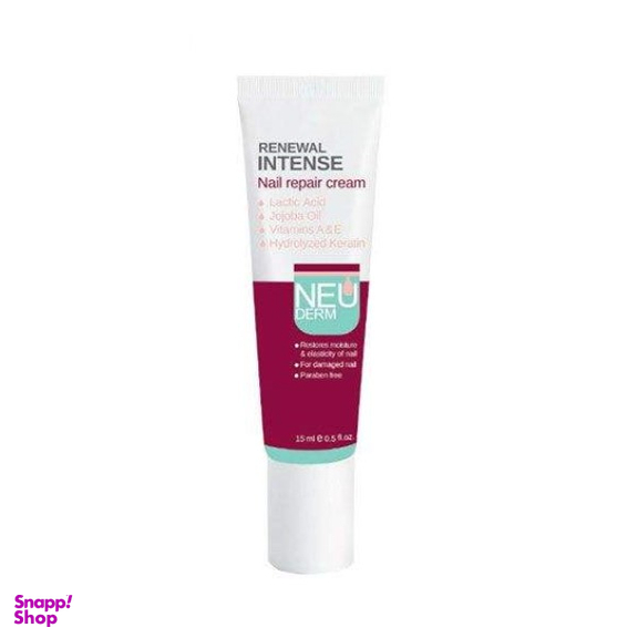 کرم ترمیم کننده ناخن نیودرم (Neuderm) مدل Renewal حجم 15 میلی لیتر