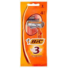 ژیلت 3 لبه بیک (Bic) مدل Sensitive بسته 4 عددی