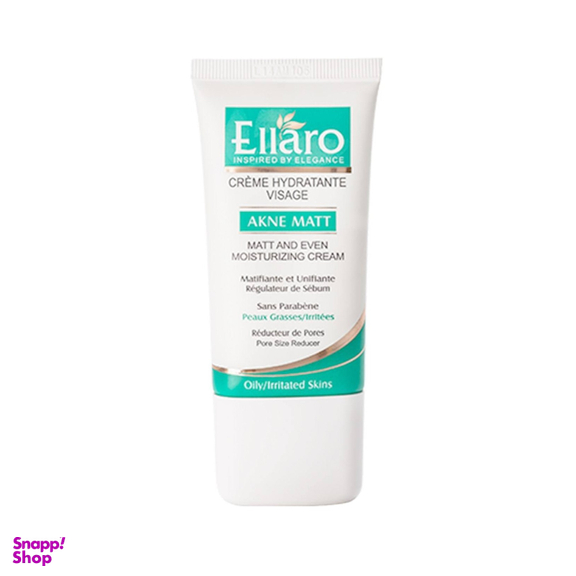 کرم مرطوب کننده الارو (Ellaro) مدل Akne Matt حجم 40 میلی‌لیتر