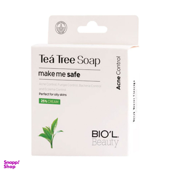 صابون پاک کننده صورت بیول (Biol) مدل تی تری ضد آکنه وزن 100 گرم