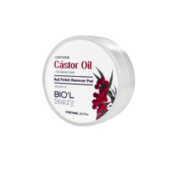 پد لاک پاک کن بیول (Biol) مدل Caster Oil فاقد استون مدل 24 عددی