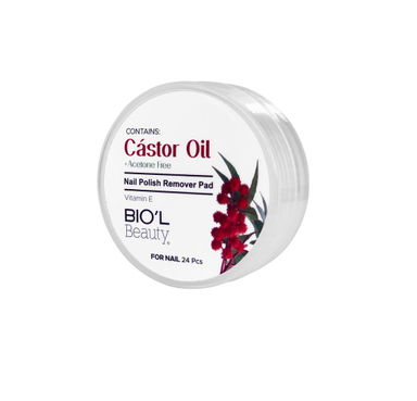 پد لاک پاک کن بیول (Biol) مدل Caster Oil فاقد استون مدل 24 عددی