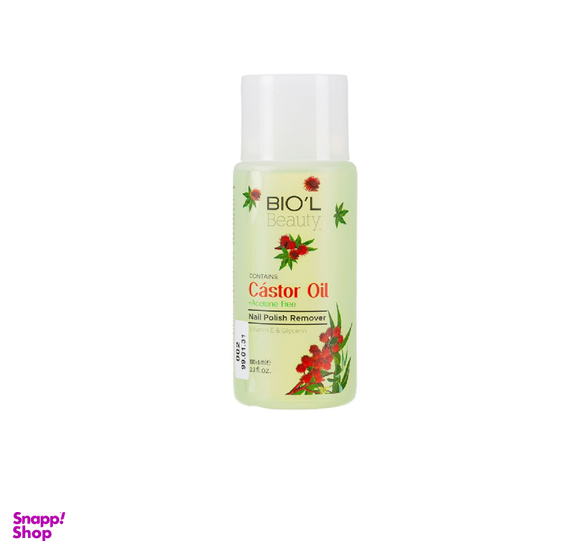 مایع لاک پاک کن بیول (Biol) مدل Caster Oil فاقد استون مدل 100 میلی لیتر