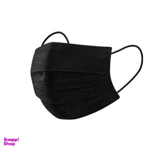 ماسک سه لایه لاکچری رنگ مشکی جعبه 50 تایی