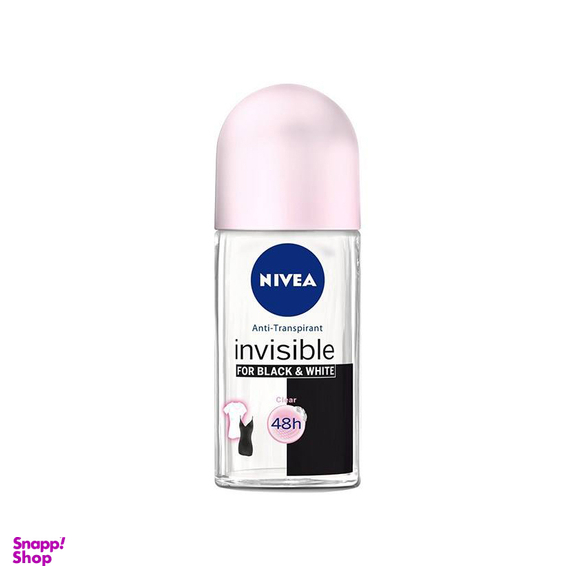 رول ضد تعریق زنانه نیوآ (Nivea) مدل Black و White Invisible Clear حجم 50 میلی‌لیتر