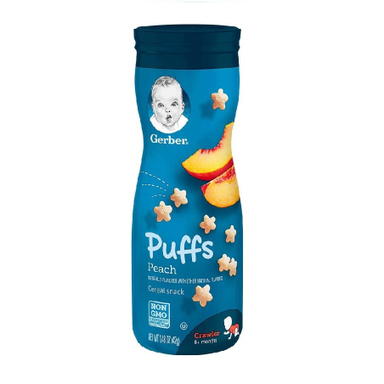پاف اسنکی گربر (Gerber) با طعم هلو +8 وزن 42 گرم