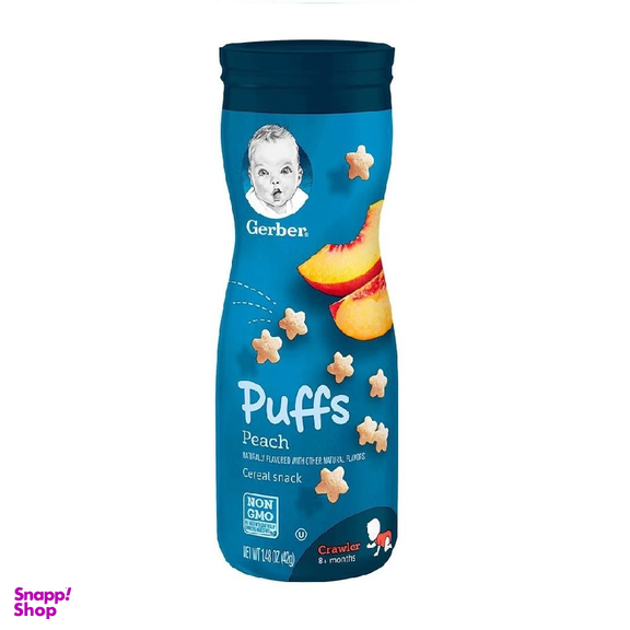 پاف اسنکی گربر (Gerber) با طعم هلو +8 وزن 42 گرم