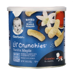 پفک کرانچی ارگانیک گربر (Gerber) با طعم شهدگل و وانیل +8 وزن 42گرم