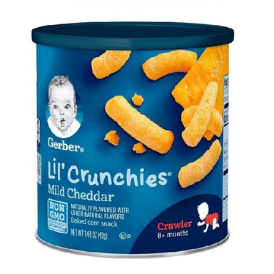 پفک کرانچی ارگانیک گربر (Gerber) با طعم پنیر گودا +8 وزن 42گرم