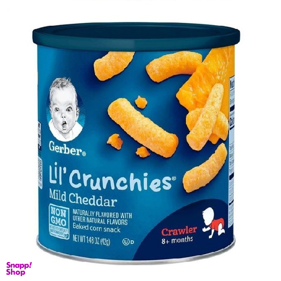پفک کرانچی ارگانیک گربر (Gerber) با طعم پنیر گودا +8 وزن 42گرم
