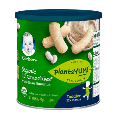 پفک کرانچی ارگانیک گربر (Gerber) با طعم لوبیا سفید +12 وزن 42 گرم