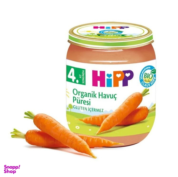 پوره ارگانیک هیپ (Hipp) با طعم هویج +4 وزن 125گرم
