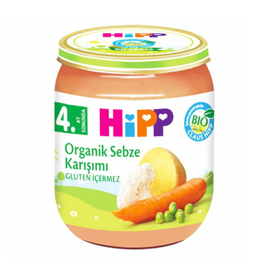 پوره ارگانیک هیپ (Hipp) با طعم سبزیجات +4 وزن 125گرم