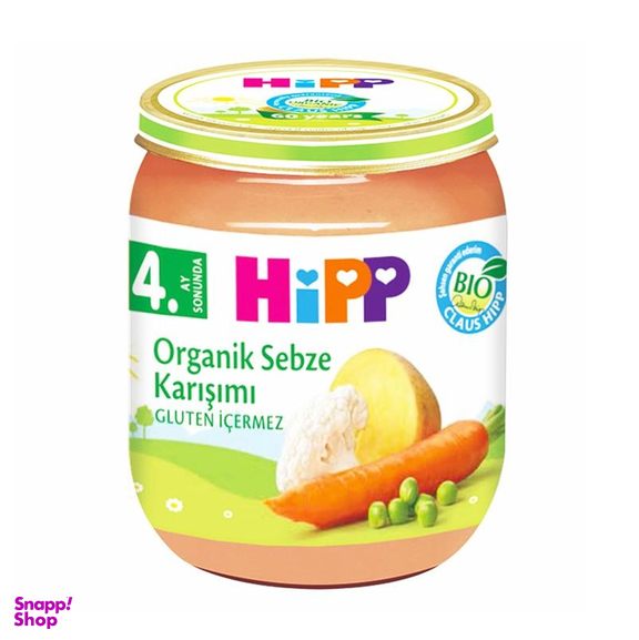 پوره ارگانیک هیپ (Hipp) با طعم سبزیجات +4 وزن 125گرم