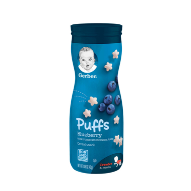 پاف اسنکی گربر (Gerber) با طعم بلوبری +8 وزن 42گرم