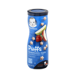 پاف اسنکی گربر (Gerber) با طعم سیب و توت فرنگی +8 وزن 42گرم