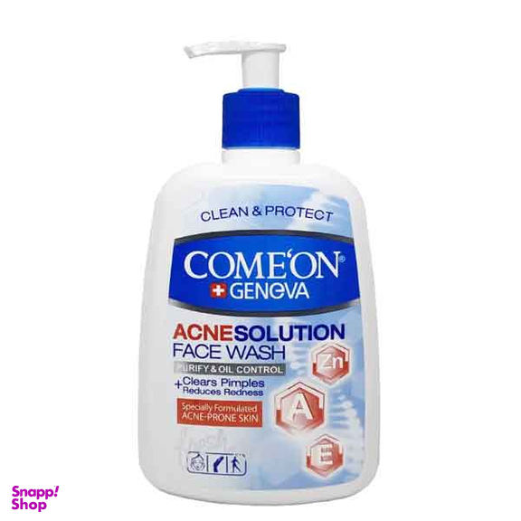 ژل شستشوی صورت کامان (Come’on) مناسب پوست جوش دار حجم 500 میلی لیتر