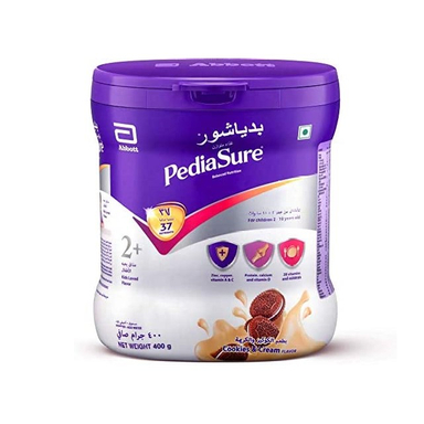 شیر تقویتی پدیاشور (Pediasure) با طعم کوکی و کرم مناسب 2 تا 10سال حجم 400 میلی لیتر
