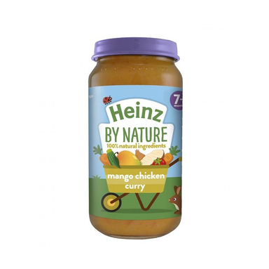 پوره سوپ هاینز (Heinz) با طعم انبه و مرغ و ادویه کاری +7 وزن 200 گرم