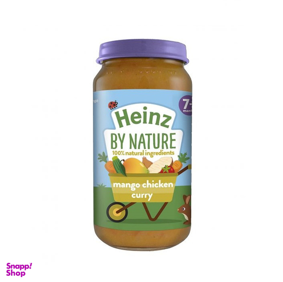 پوره سوپ هاینز (Heinz) با طعم انبه و مرغ و ادویه کاری +7 وزن 200 گرم