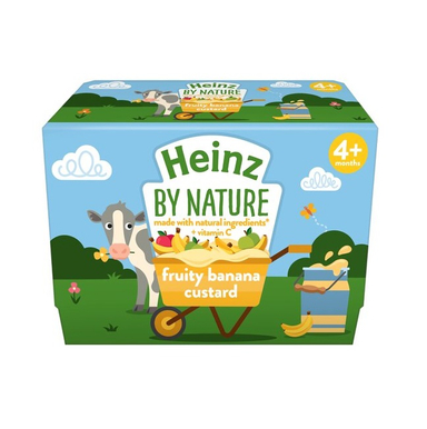 کاسترد هاینز (Heinz) مدل میوه و موز مناسب +4 وزن 100 گرم بسته 4 عددی